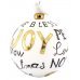 Χριστουγεννιάτικη Πορσελάνινη Χειροποίητη Μπάλα "Joy" (10cm)